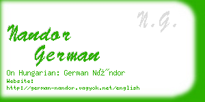 nandor german business card